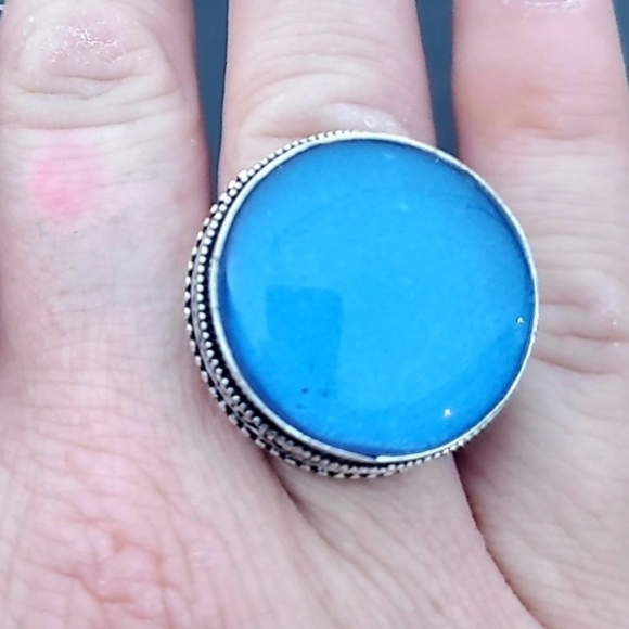 New Dichroic Glass 925 Silver Ring. - Picture 4 of 9